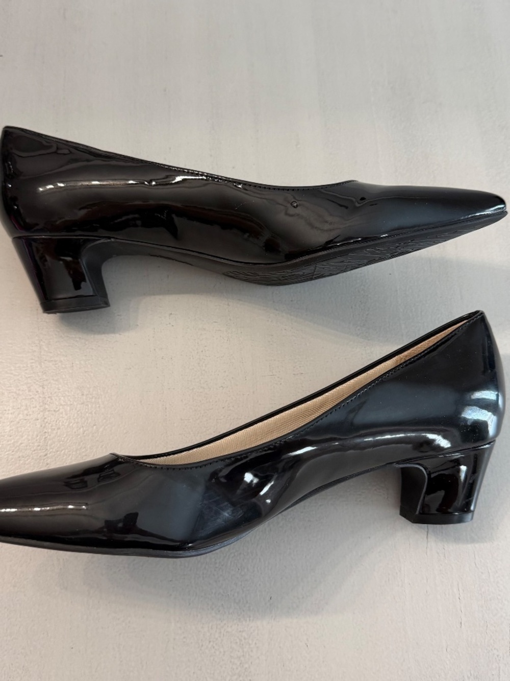 LifeStride Soft System Women’s Minx Black Patent Pointed Toe Heels Sz 10 GUC - Picture 6 of 11